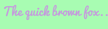 Image with Font Color C59BDD and Background Color A8FCB2
